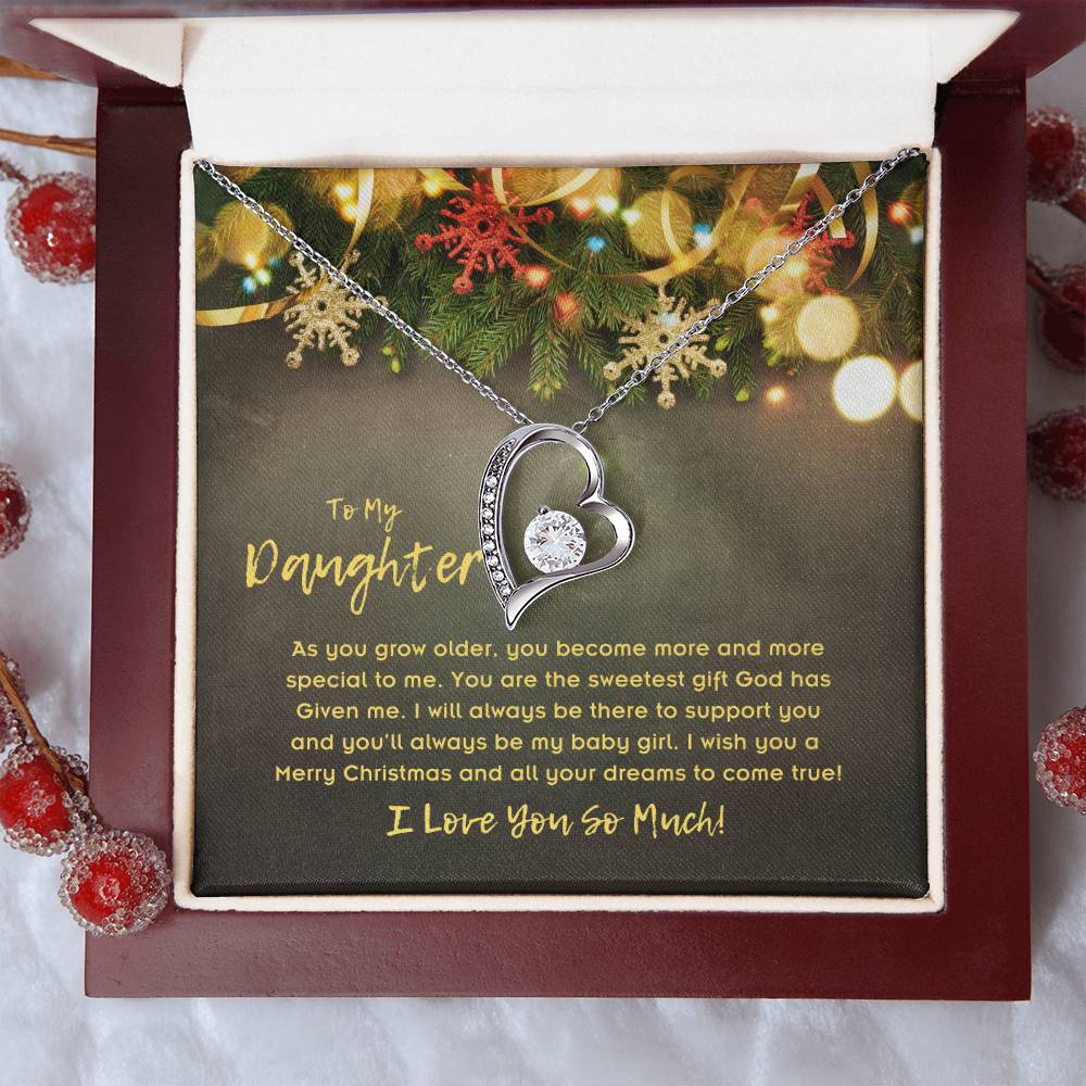 To Daughter, Forever Love Necklace, As You Grow Older, You Become More And More Special To Me