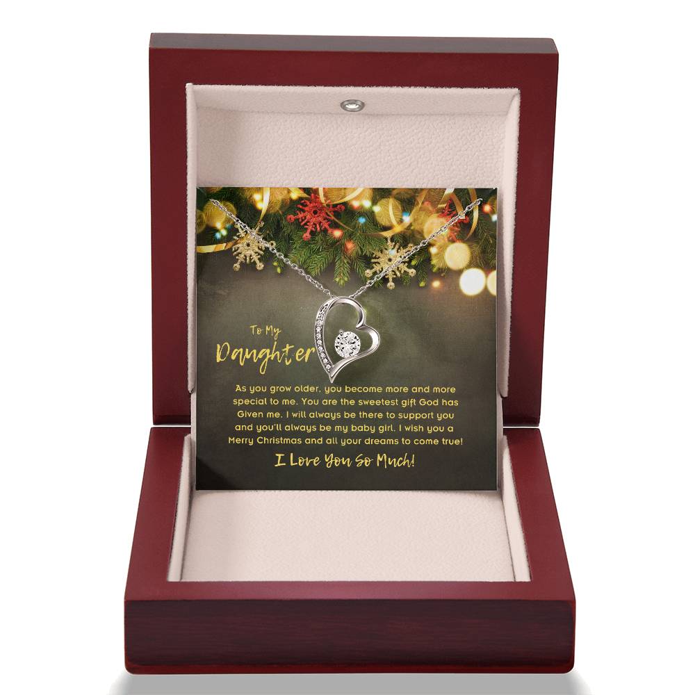 To Daughter, Forever Love Necklace, As You Grow Older, You Become More And More Special To Me