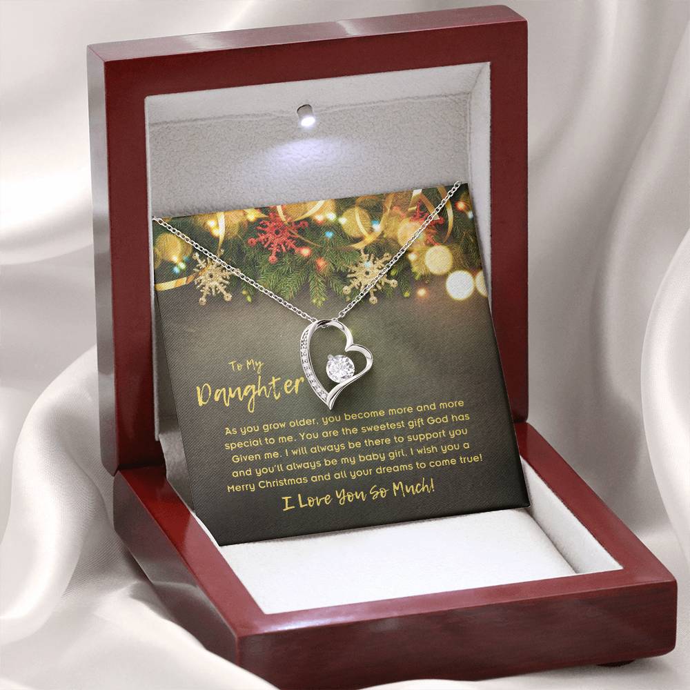To Daughter, Forever Love Necklace, As You Grow Older, You Become More And More Special To Me