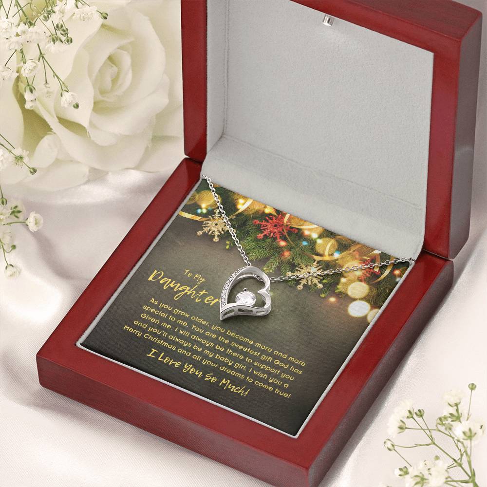 To Daughter, Forever Love Necklace, As You Grow Older, You Become More And More Special To Me