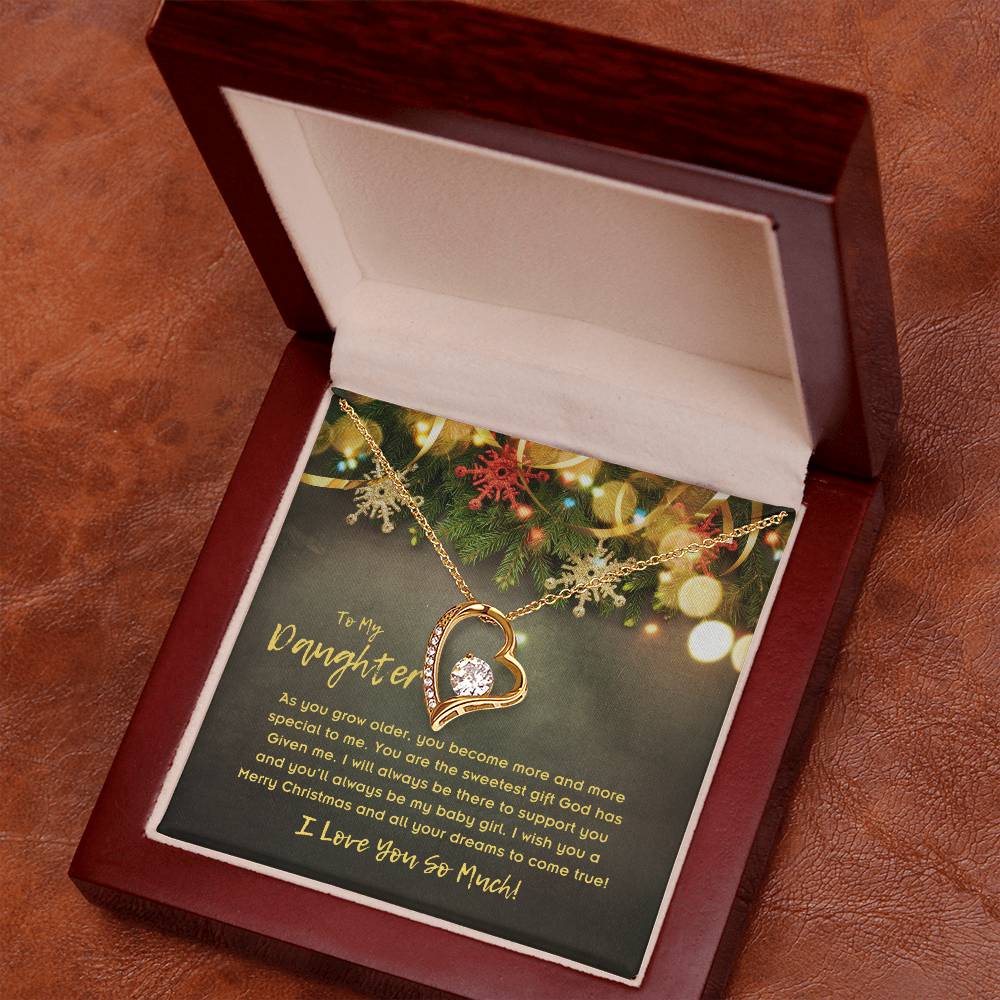 To Daughter, Forever Love Necklace, As You Grow Older, You Become More And More Special To Me