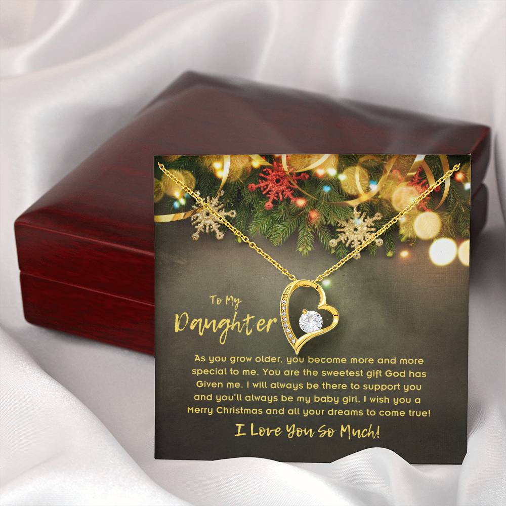 To Daughter, Forever Love Necklace, As You Grow Older, You Become More And More Special To Me