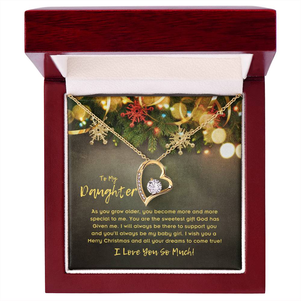 To Daughter, Forever Love Necklace, As You Grow Older, You Become More And More Special To Me
