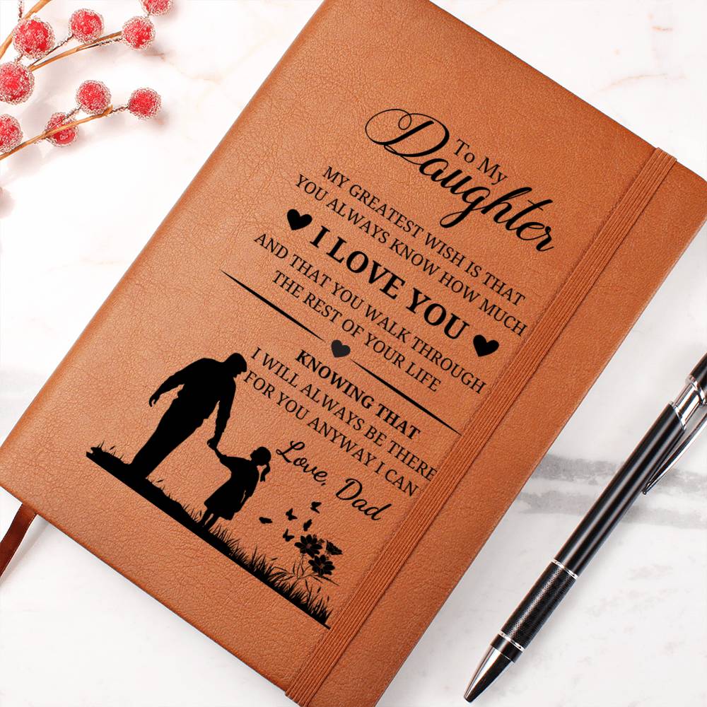 Daughter Gifts - My greatest wish is that you always know how much I love you and that you walk through the rest of your life