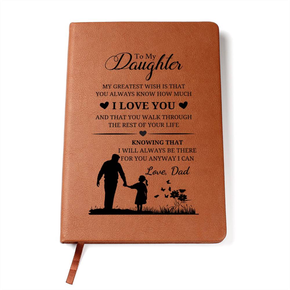 Daughter Gifts - My greatest wish is that you always know how much I love you and that you walk through the rest of your life