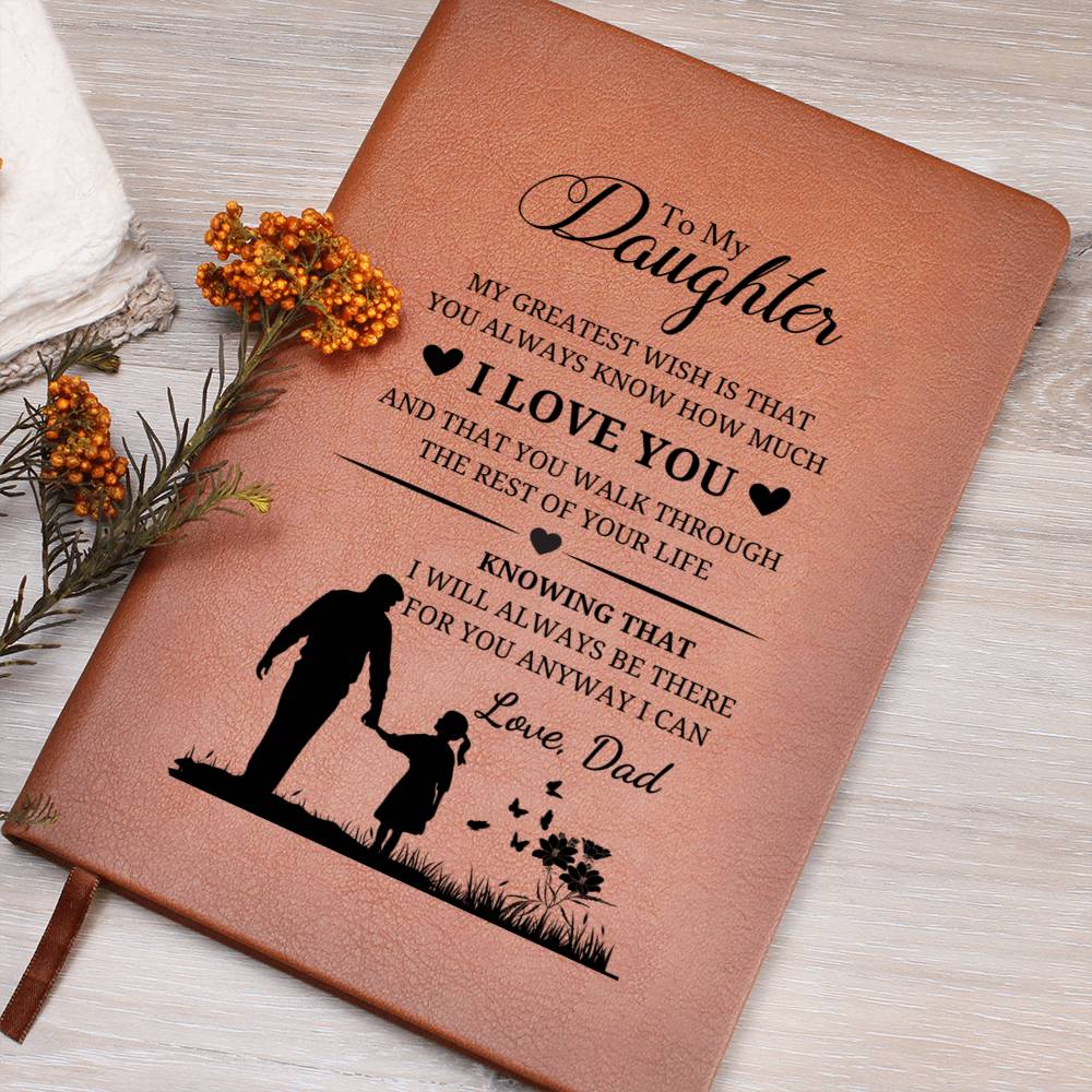 Daughter Gifts - My greatest wish is that you always know how much I love you and that you walk through the rest of your life