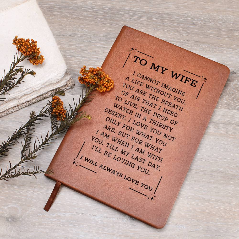 Wife Gifts - I cannot imagine a life without you. You are the breath of air that I need to live, the drop of water in a thirsty desert