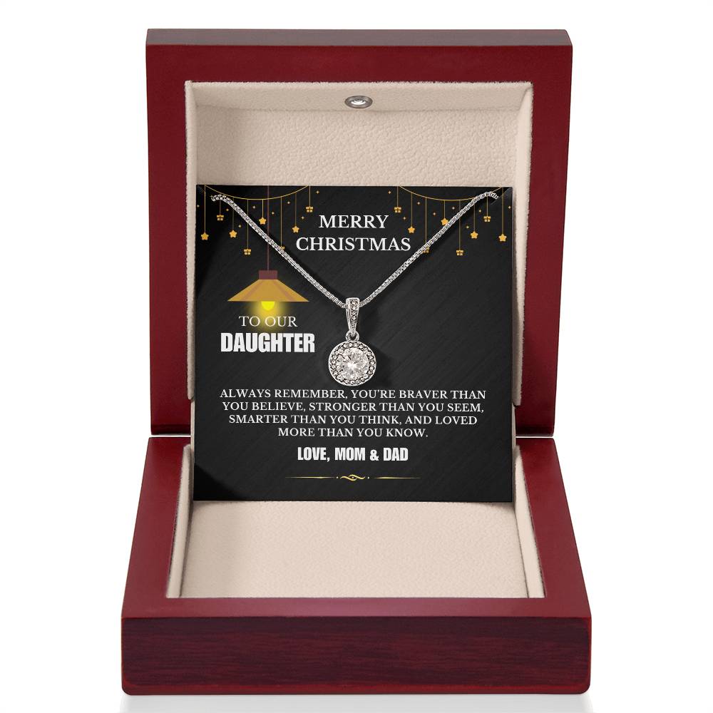 Christmas Gifts, To Daughter, Eternal Hope Necklace, You Are Braver Than You Believe, Stronger Than You Seem