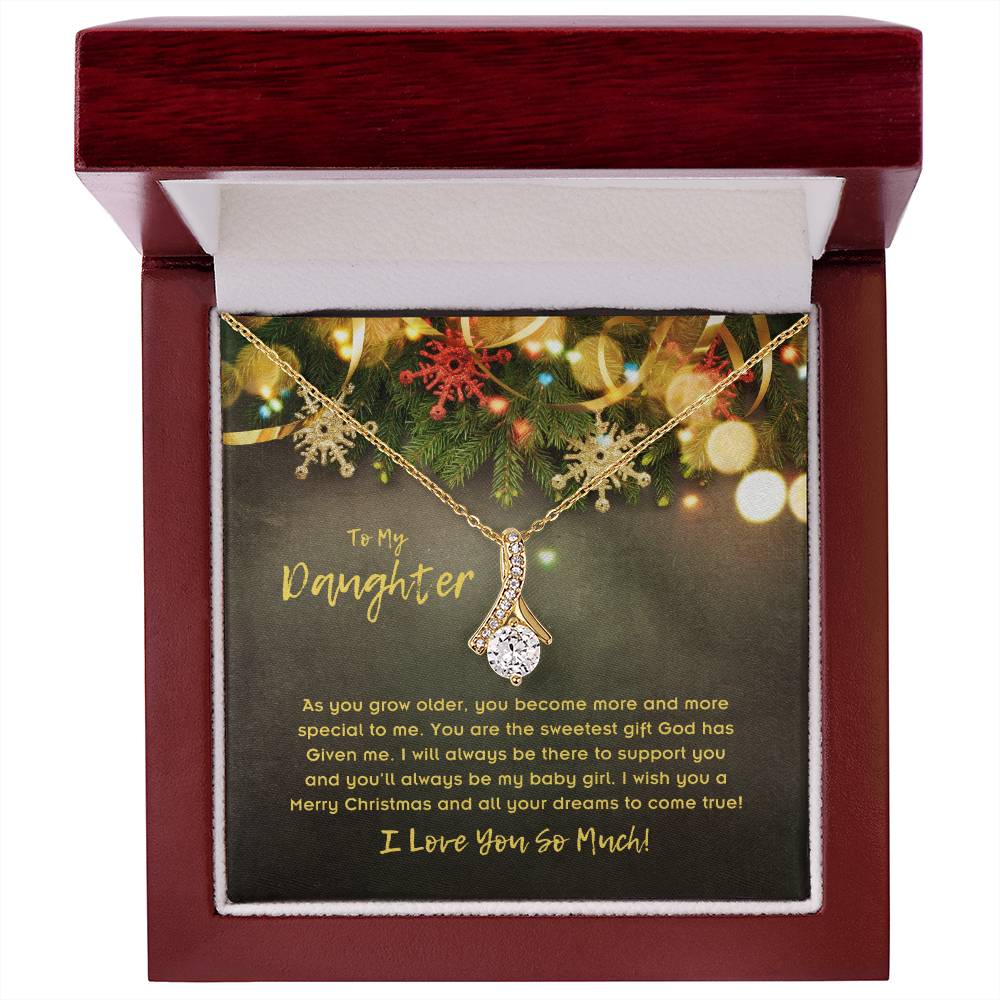 To Daughter, Alluring Beauty Necklace, As You Grow Older, You Become More And More Special To Me