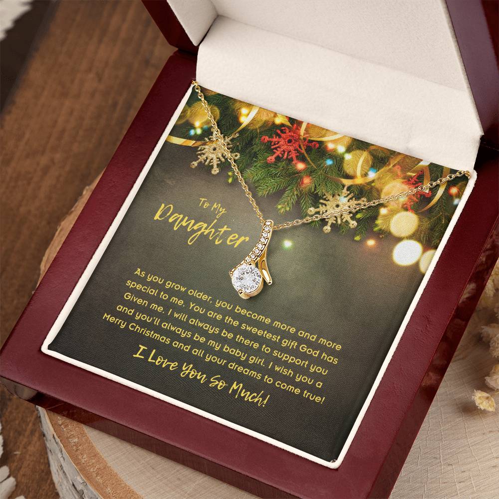 To Daughter, Alluring Beauty Necklace, As You Grow Older, You Become More And More Special To Me