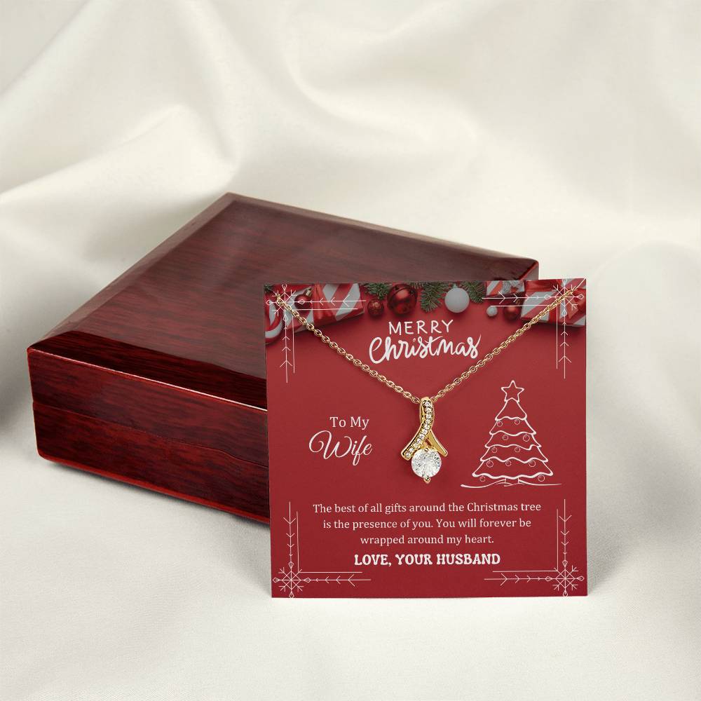 The best of all gifts around the Christmas tree is the presence of you, Alluring Beauty Necklace