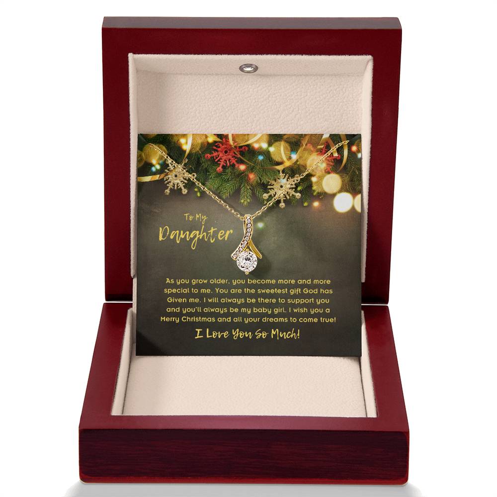 To Daughter, Alluring Beauty Necklace, As You Grow Older, You Become More And More Special To Me