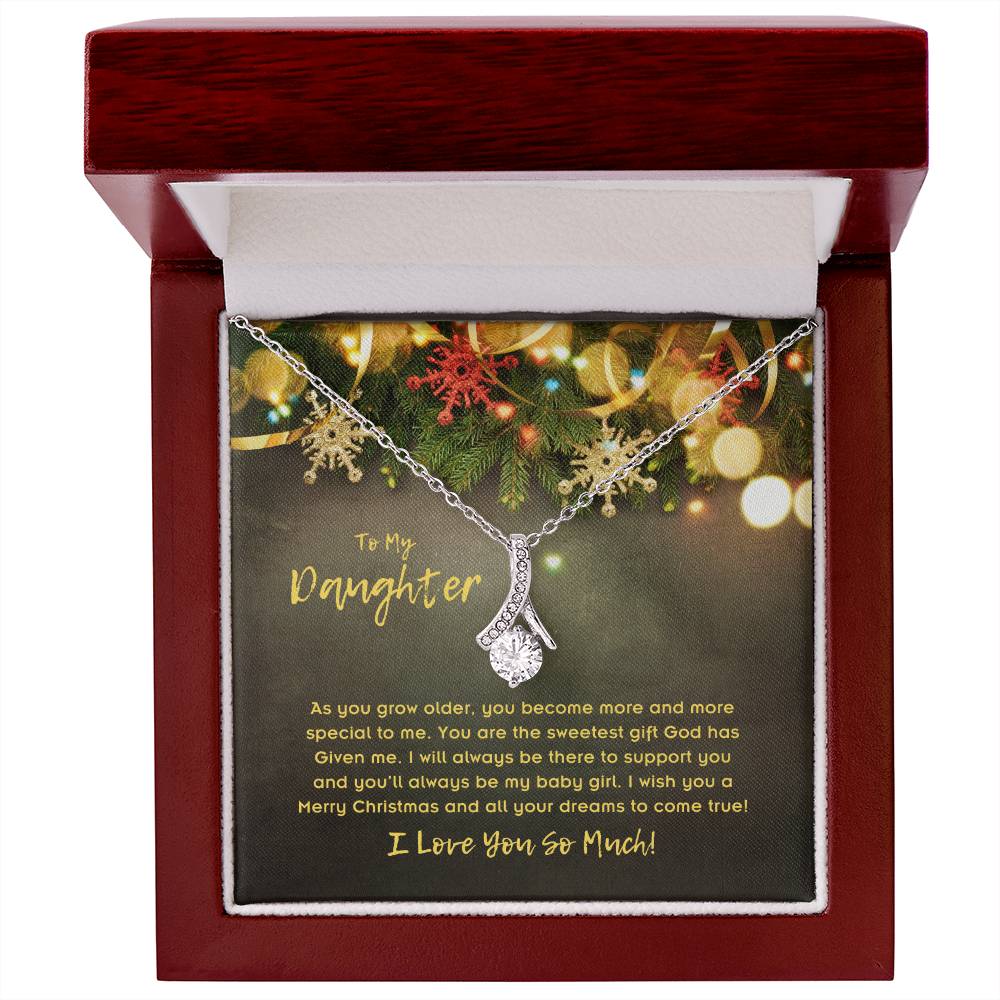 To Daughter, Alluring Beauty Necklace, As You Grow Older, You Become More And More Special To Me