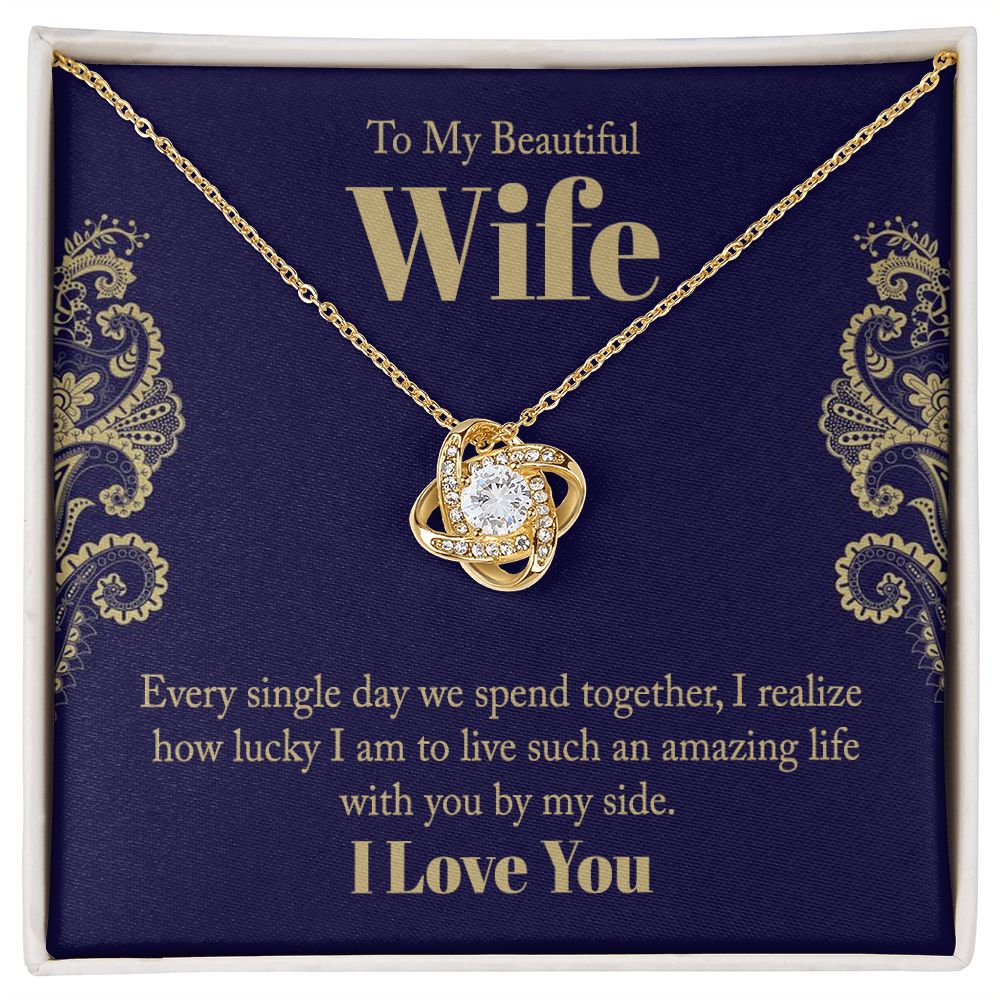 Wife Gifts - I realize how lucky I am to live such an amazing life with you by my side