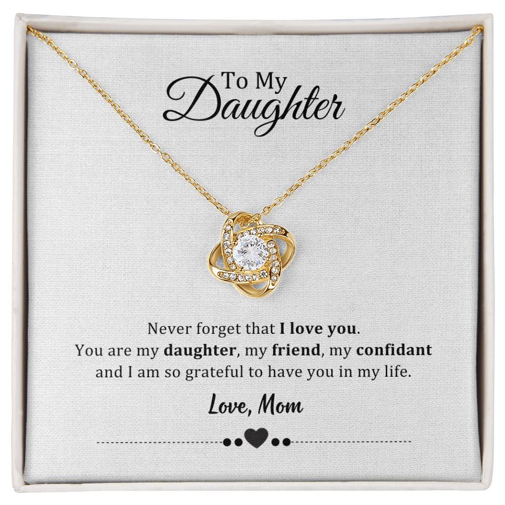 003 - TO DAUGHTER FROM MOM - LOVE KNOT NECKLACE