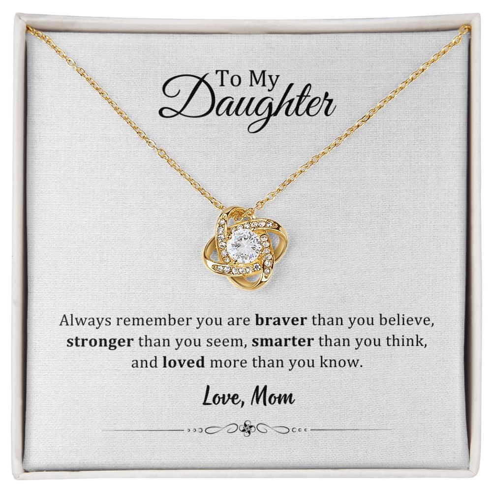 004 - TO DAUGHTER FROM MOM - LOVE KNOT NECKLACE