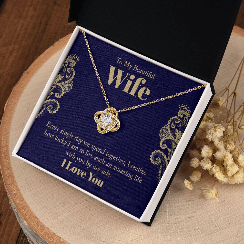 Wife Gifts - I realize how lucky I am to live such an amazing life with you by my side