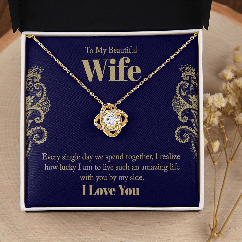 Wife Gifts - I realize how lucky I am to live such an amazing life with you by my side