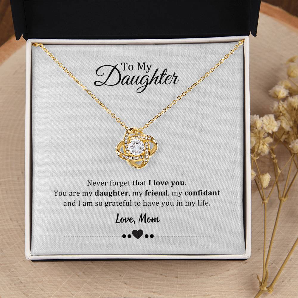 003 - TO DAUGHTER FROM MOM - LOVE KNOT NECKLACE
