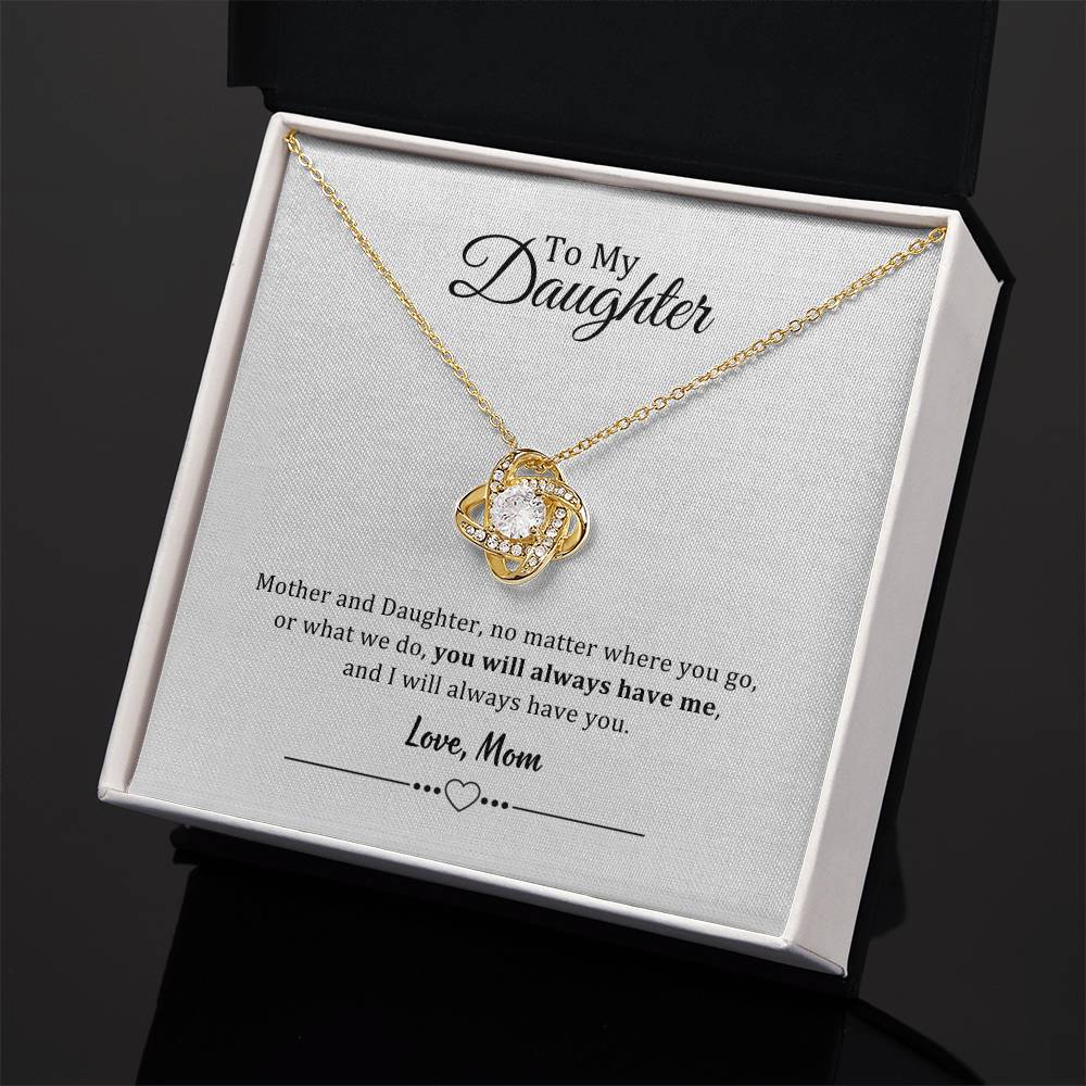 002 - TO DAUGHTER FROM MOM - LOVE KNOT NECKLACE