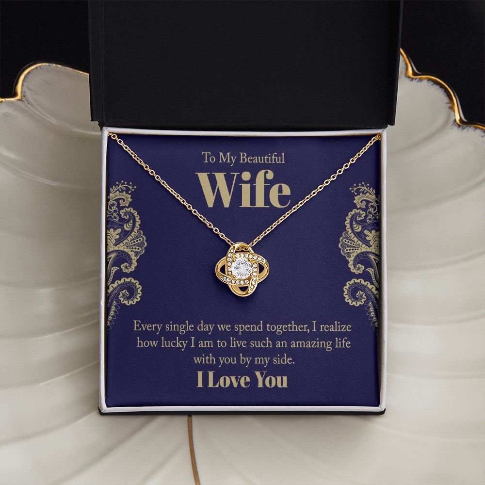 Wife Gifts - I realize how lucky I am to live such an amazing life with you by my side