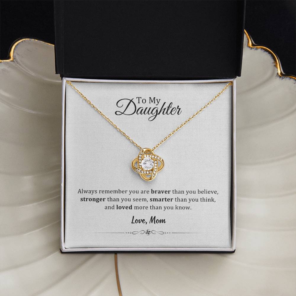 004 - TO DAUGHTER FROM MOM - LOVE KNOT NECKLACE