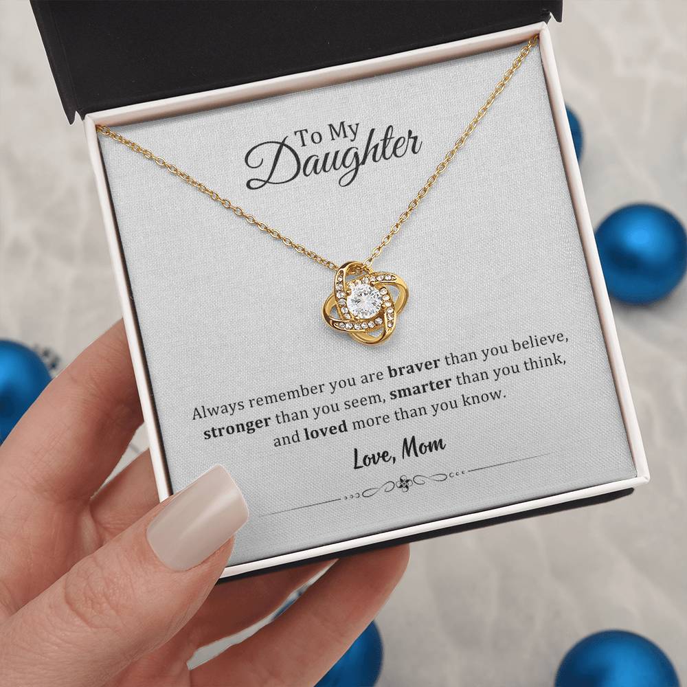 004 - TO DAUGHTER FROM MOM - LOVE KNOT NECKLACE