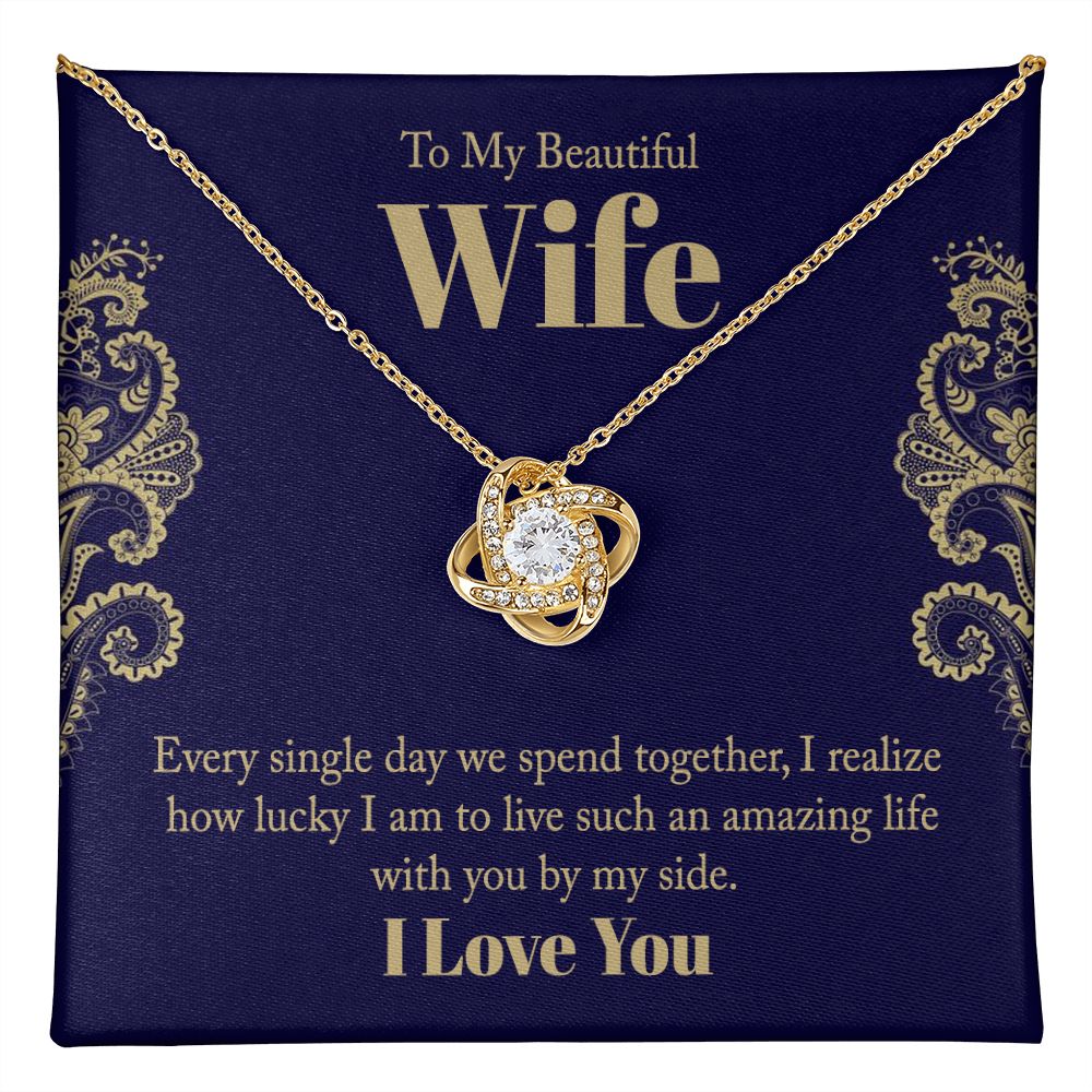 Wife Gifts - I realize how lucky I am to live such an amazing life with you by my side