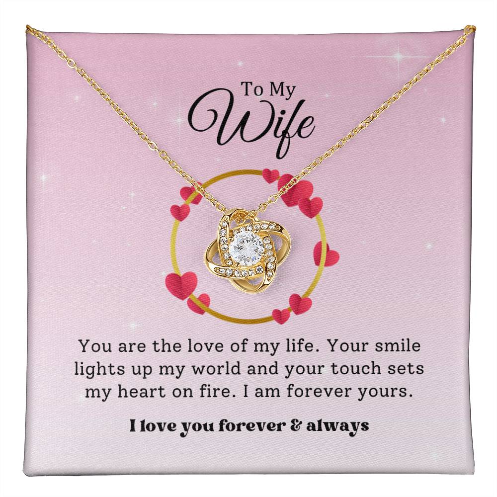 Wife Gifts - You are the love of my life. Your smile lights up my world and your touch sets my heart on fire.