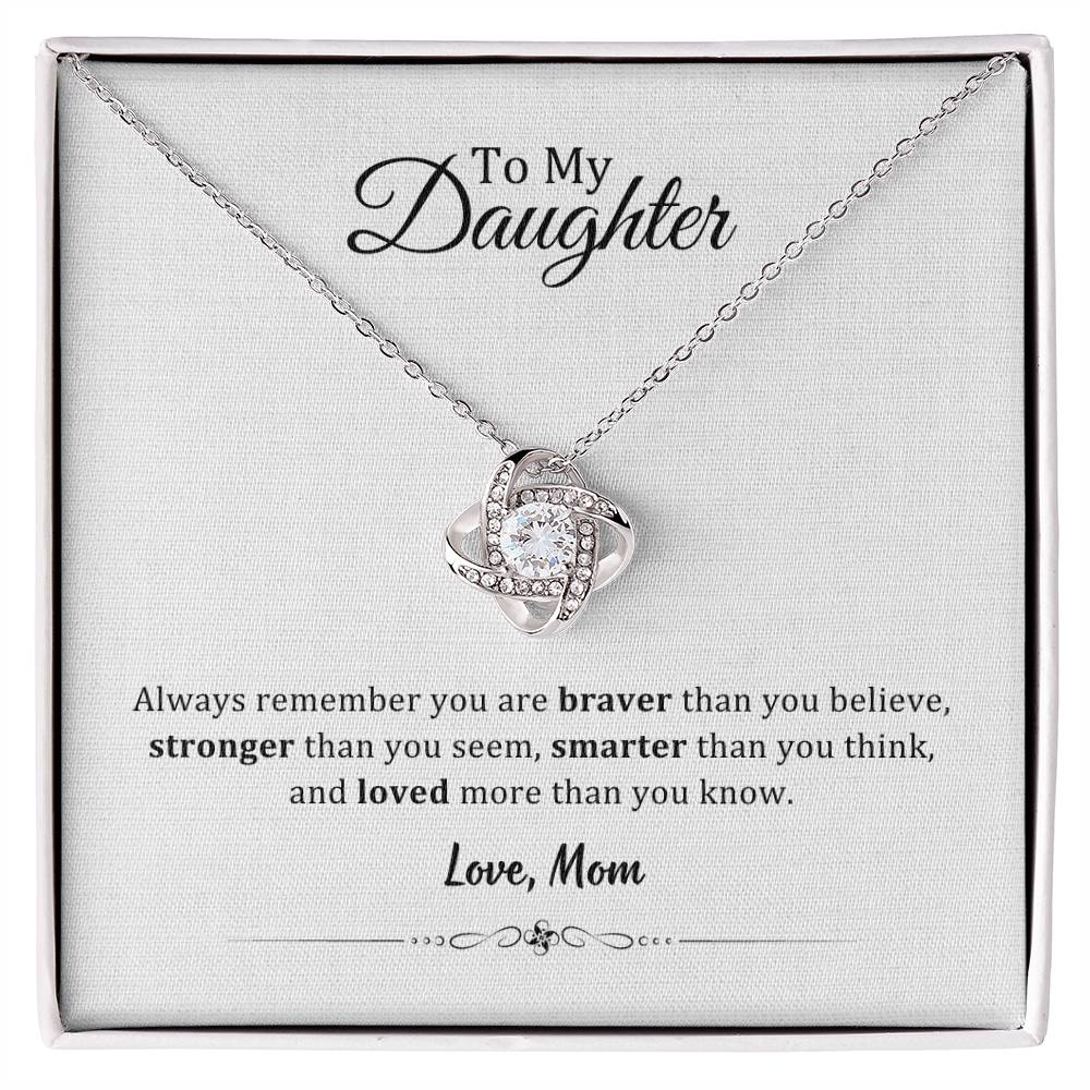 004 - TO DAUGHTER FROM MOM - LOVE KNOT NECKLACE