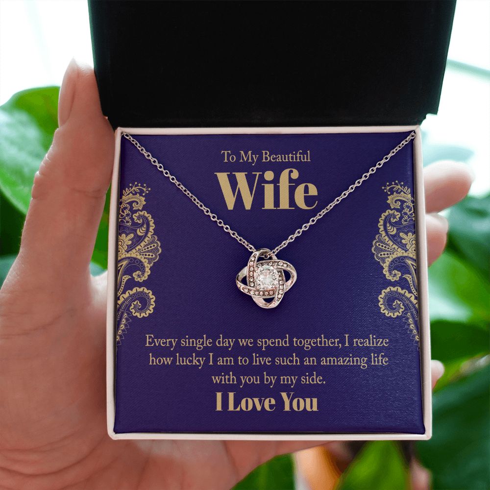 Wife Gifts - I realize how lucky I am to live such an amazing life with you by my side