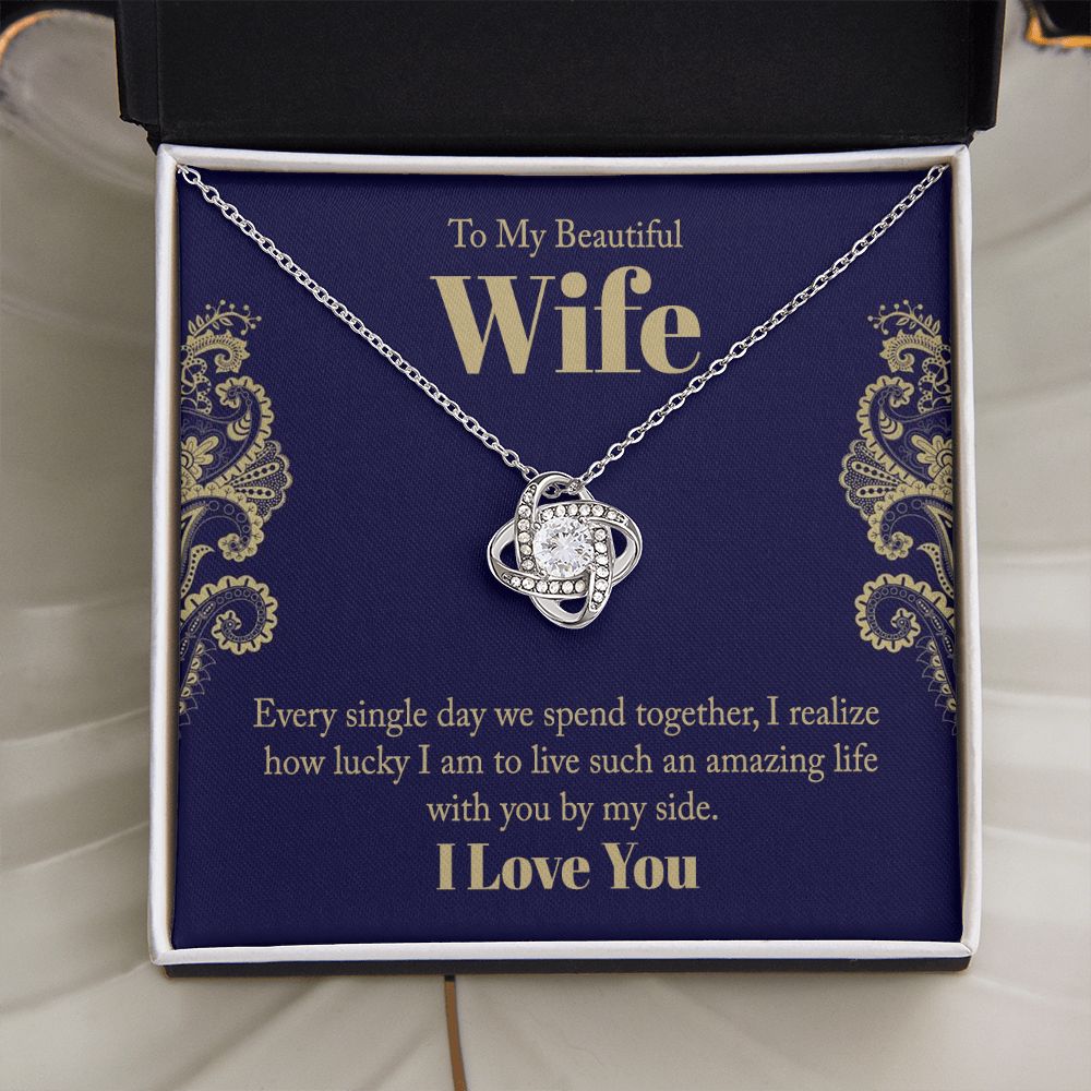 Wife Gifts - I realize how lucky I am to live such an amazing life with you by my side
