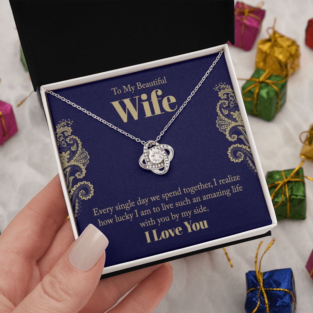 Wife Gifts - I realize how lucky I am to live such an amazing life with you by my side