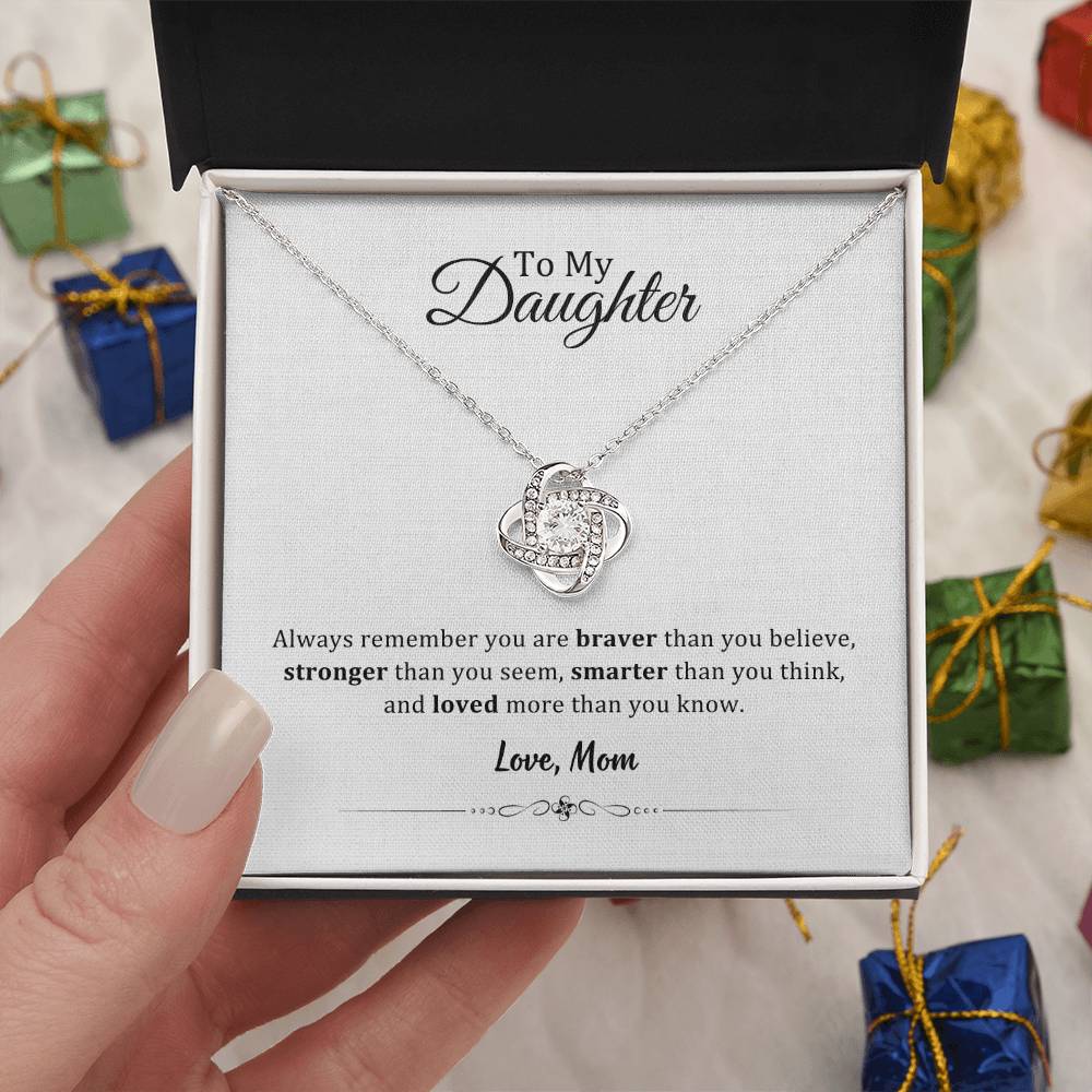 004 - TO DAUGHTER FROM MOM - LOVE KNOT NECKLACE