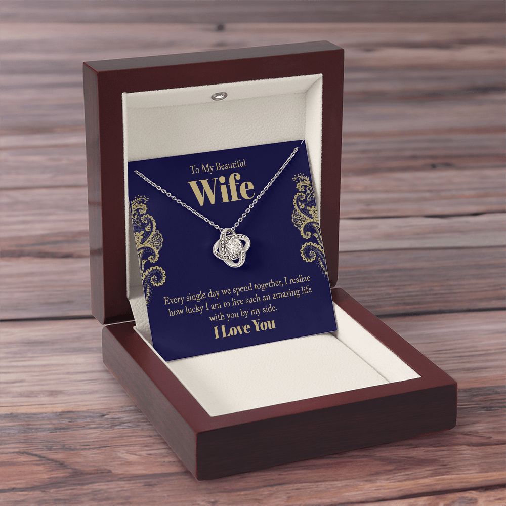 Wife Gifts - I realize how lucky I am to live such an amazing life with you by my side