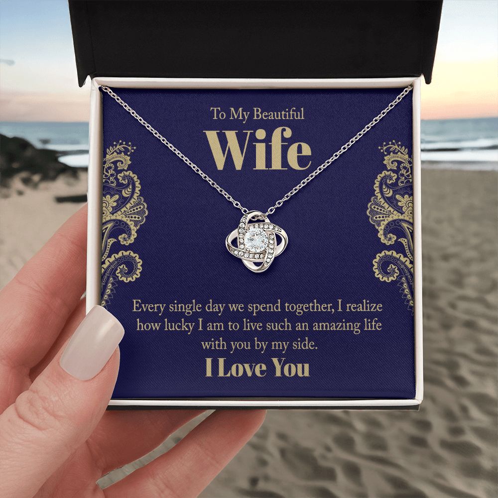 Wife Gifts - I realize how lucky I am to live such an amazing life with you by my side