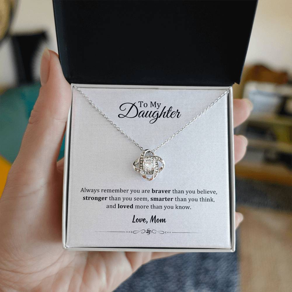 004 - TO DAUGHTER FROM MOM - LOVE KNOT NECKLACE