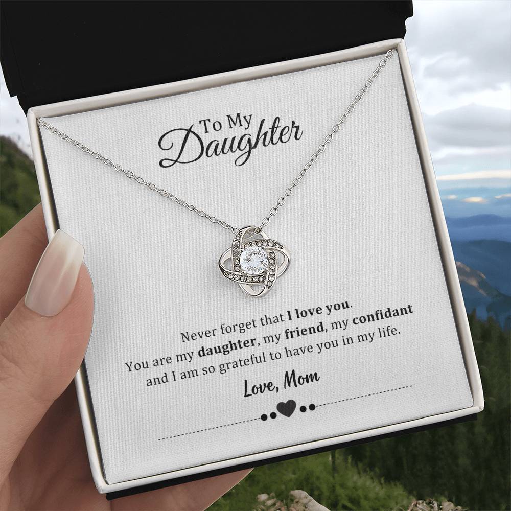 003 - TO DAUGHTER FROM MOM - LOVE KNOT NECKLACE