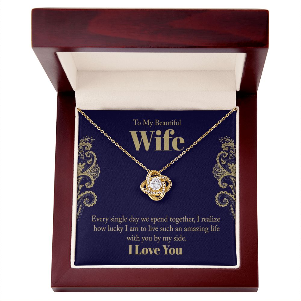 Wife Gifts - I realize how lucky I am to live such an amazing life with you by my side