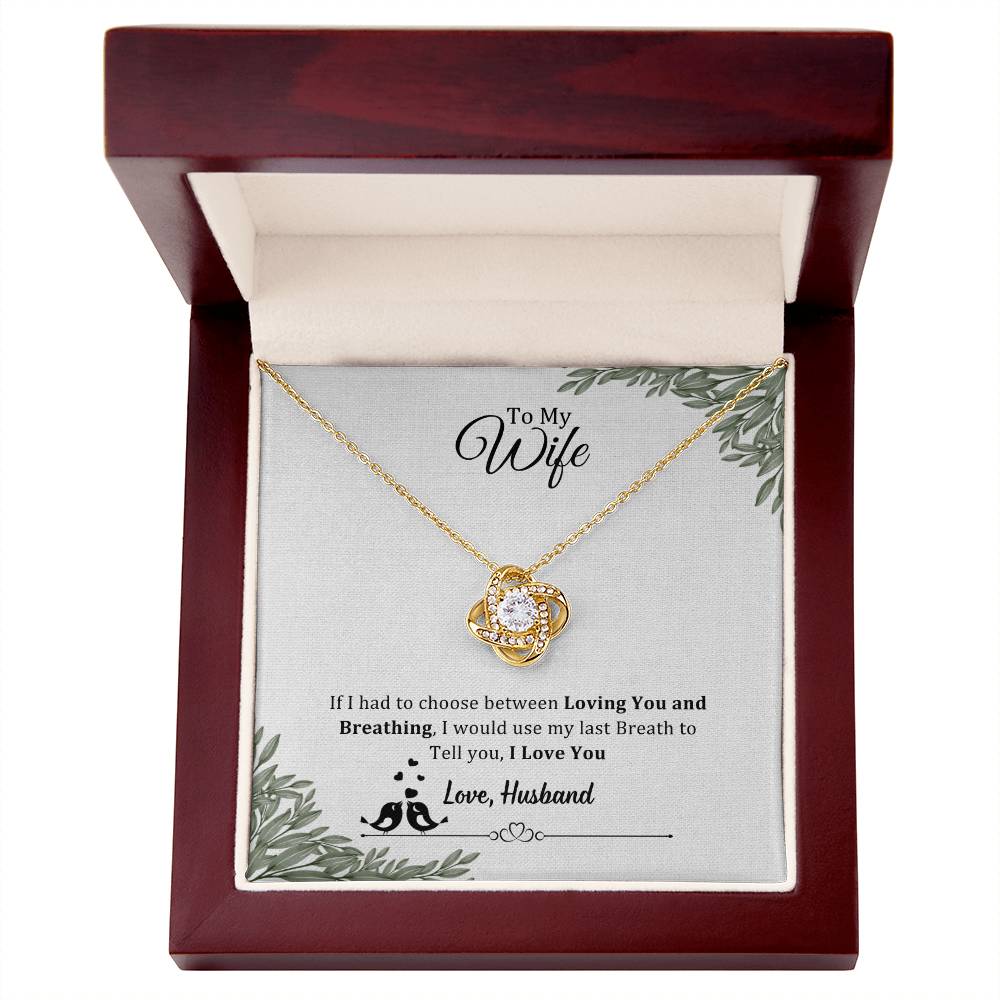 006 - TO WIFE FROM HUSBAND - LOVE KNOT NECKLACE