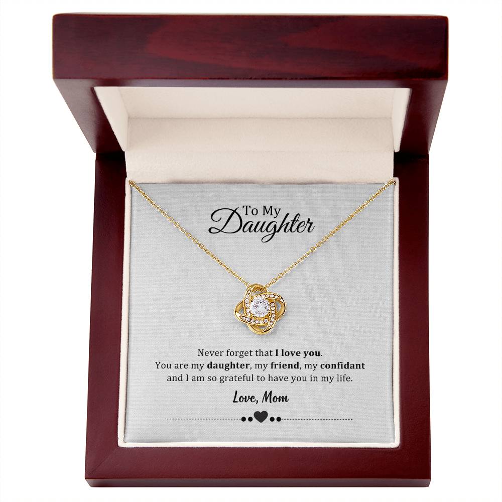 003 - TO DAUGHTER FROM MOM - LOVE KNOT NECKLACE