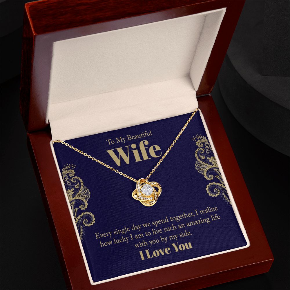Wife Gifts - I realize how lucky I am to live such an amazing life with you by my side