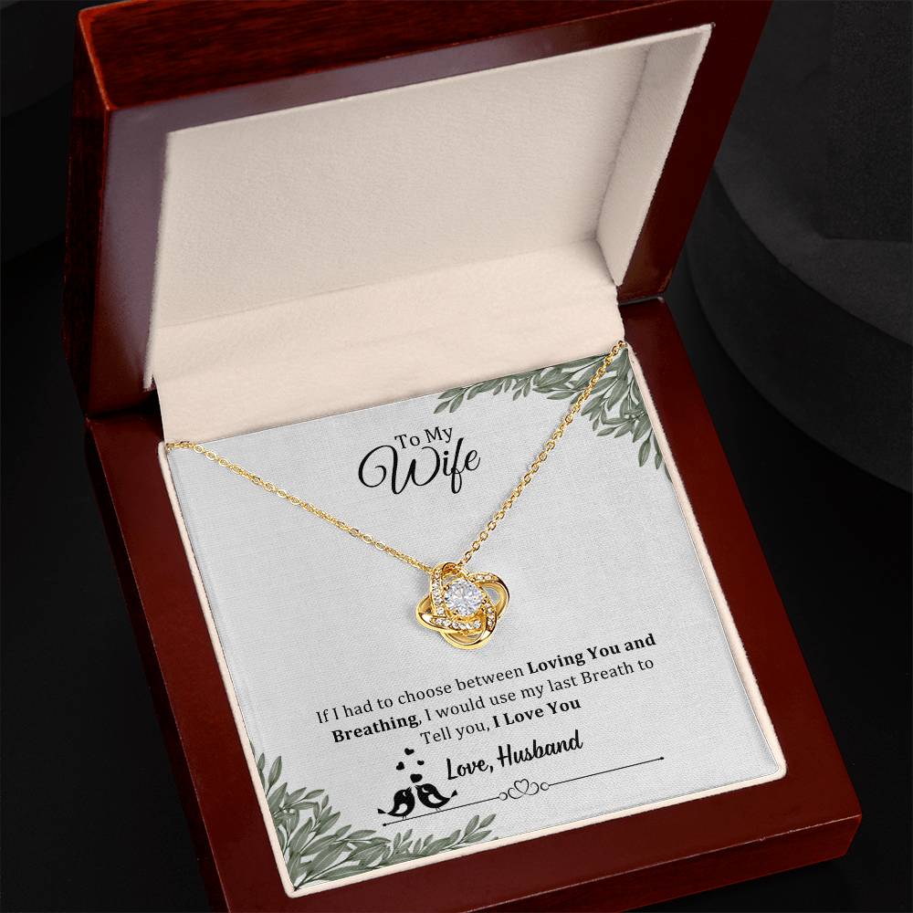 006 - TO WIFE FROM HUSBAND - LOVE KNOT NECKLACE