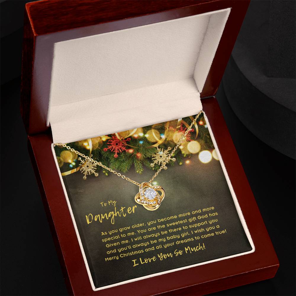 To Daughter, Love Knot Necklace, As You Grow Older, You Become More And More Special To Me