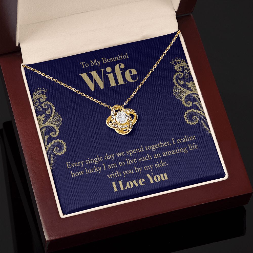 Wife Gifts - I realize how lucky I am to live such an amazing life with you by my side