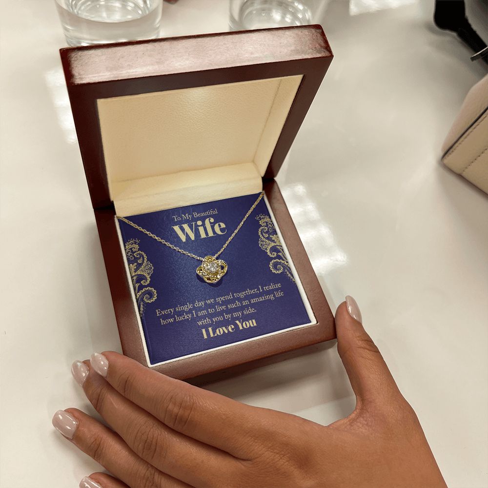 Wife Gifts - I realize how lucky I am to live such an amazing life with you by my side