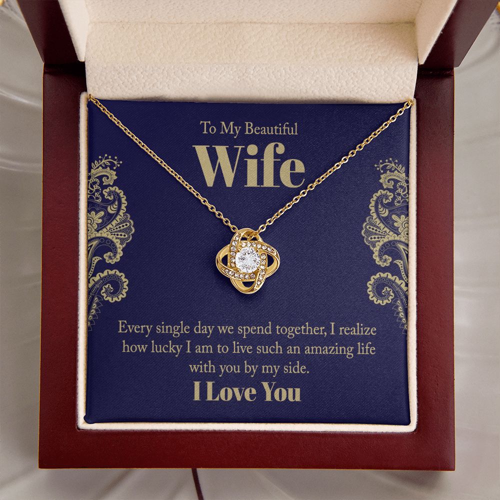 Wife Gifts - I realize how lucky I am to live such an amazing life with you by my side