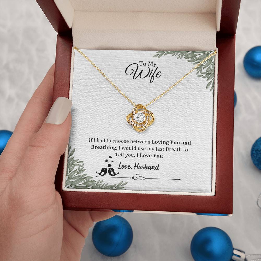 006 - TO WIFE FROM HUSBAND - LOVE KNOT NECKLACE