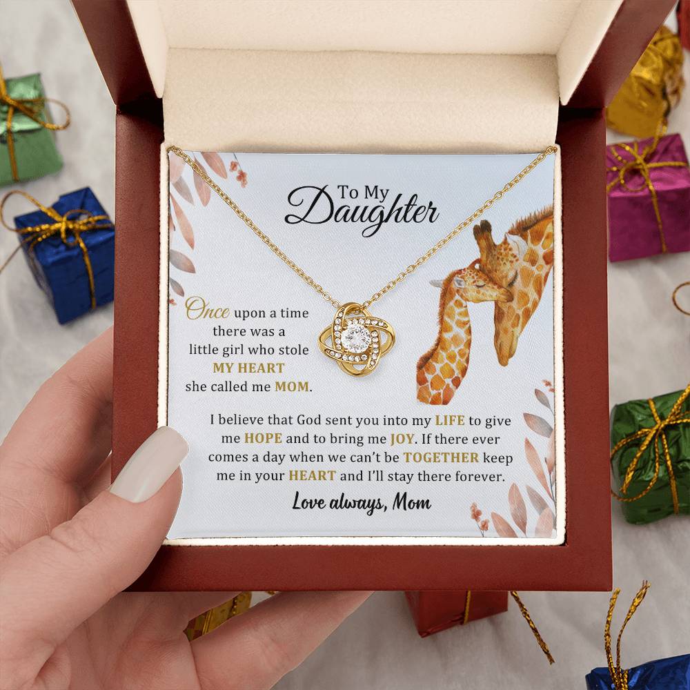 005 - TO DAUGHTER FROM MOM - LOVE KNOT NECKLACE