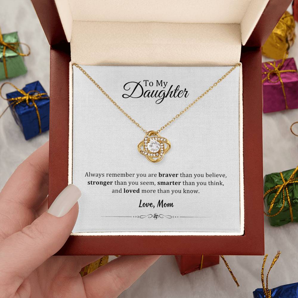 004 - TO DAUGHTER FROM MOM - LOVE KNOT NECKLACE